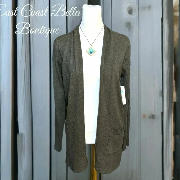 NWT Pink Clover Stitch Fix Cardigan Autumn Olive Green Sweater Long Sleeve XS - Picture 2 of 9